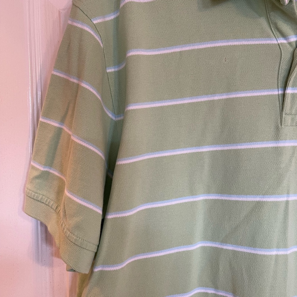 Tommy Hilfiger Men’s Lime Green Striped Classic Pique Polo Shirt XL - Picture 9 of 10